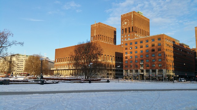 【オスロ市庁舎】ノーベル平和賞授賞式が行われるノルウェーの市庁舎