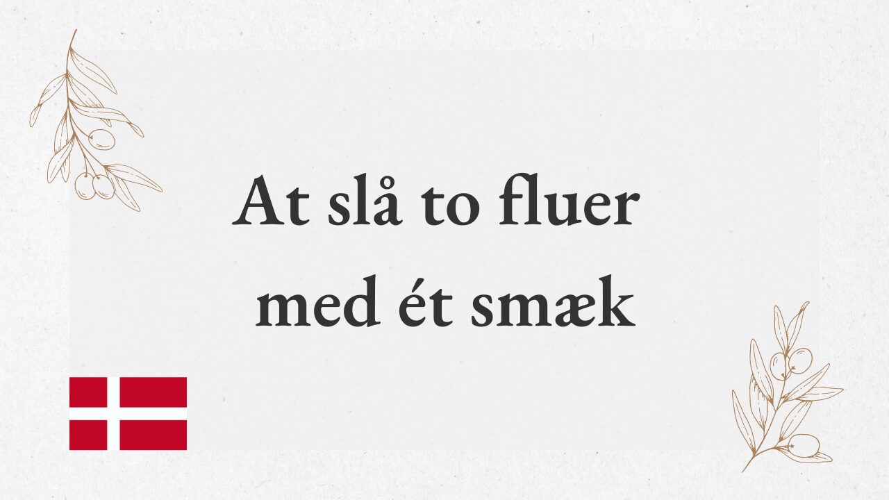 At slå to fluer med ét smæk