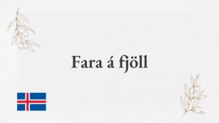 Fara á fjöll