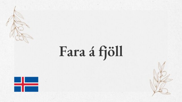 Fara á fjöll