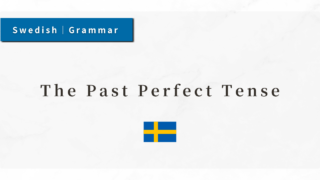 Swedish Grammar #30: The Past Perfect Tense