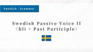 Swedish Passive Voice II｜The Usage of bli + Past Participle